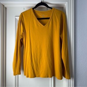 V-Neck Long Sleeve Top